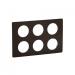  PLAQUE 2X3 POSTES NOIR MAT 
