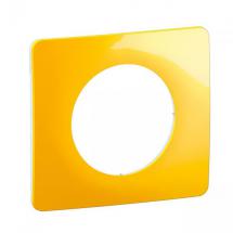  PLAQUE 1 POSTE JAUNE SAFRAN 