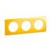  PLAQUE 3 POSTES JAUNE SAFRAN 