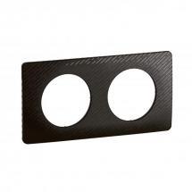  PLAQUE 2 POSTES NOIR METEORE 