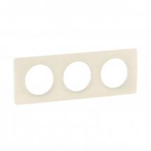 PLAQUE 3 POSTES BLANC AMANDE 