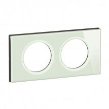  PLAQUE 2P VERRE OPALE BLANC 