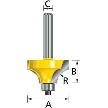  FRAISE 1/4 ROND+RLT Q6 D28,6 