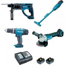  Ensemble de 4 machines 18 V Li 