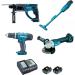  Ensemble de 4 machines 18 V Li 
