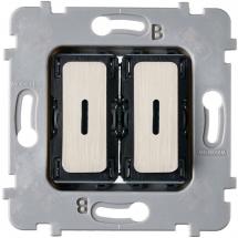  MECA PLAT 2 DUO LED NICKEL-BR 