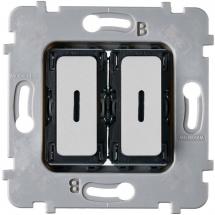  MECA PLAT 2 DUO LED NICKEL-SAB 