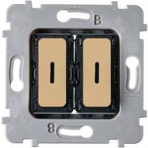  MECA PLAT 2 DUO LED LAITON-S 