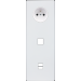  FAC "M" BLANC TV PC M1 U1 SANS 