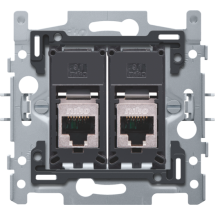  MECANISME DOUBLE RJ45 FTP CAT. 