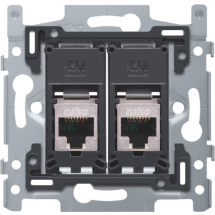  MECANISME DOUBLE RJ45 STP CAT. 