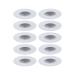  ENC FIXE D90MM GU10 X10 10W BL 