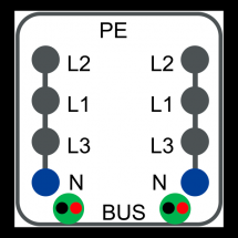  CONNECT.DER.10A POLA. FIX L2+N 