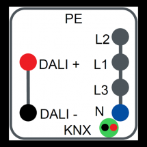  CONNECT.DER.16A L1+N+PE+BUS 1M 
