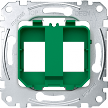  MECA RJ45X2 KEYSTONE VERT 