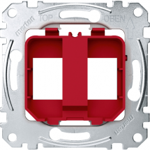  MECA RJ45X2 KEYSTONE ROUGE 