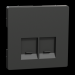  ENJO SIMPLE RJ45X2 ANTHRACITE 