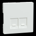  ENJO SIMPLE RJ45X2 BLANC LOTUS 