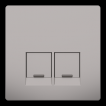  ENJO SIMPLE RJ45X2 NICKEL 