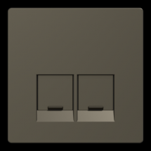  ENJO SIMPLE RJ45X2 MOCCA 