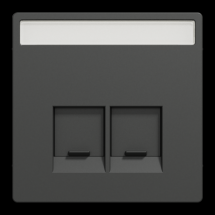  ENJO ETIQUETTE RJ45X2 ANTHRA 