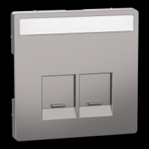  ENJO ETIQUETTE RJ45X2 NICKEL 