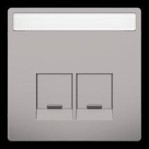  ENJO ETIQUETTE RJ45X2 NICKEL 