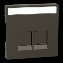  ENJO ETIQUETTE RJ45X2 MOCCA 