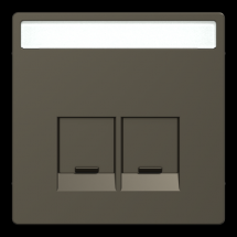  ENJO ETIQUETTE RJ45X2 MOCCA 