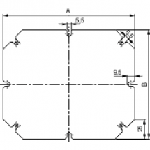  PLATINE POLYESTER 192X164 