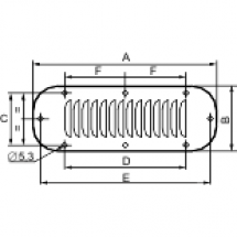  GRILLE METAL.DEC.317X120 