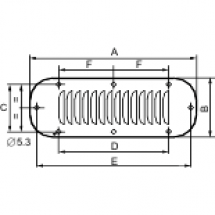  GRILLE METAL.DEC.317X120 