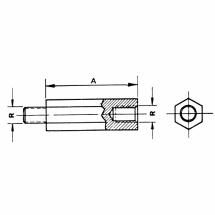  ENTRETOISE M8X100MM 