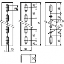  2 LONGERONS STANDARD 2096MM 