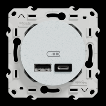  Prise double USB A+C Blc RECY 