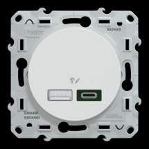  Chargeur USBA 7,5W+C 45W Blanc 