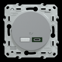  Chargeur USBA 7,5W+C 45W Alu 