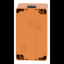  BOITE VIDE ORANGE 2 TROUS 22MM 