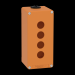  Boite mtal vide orange - M25 