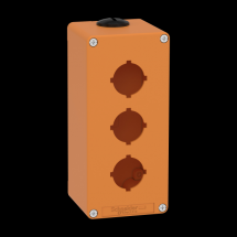  BOITE VIDE ORANGE 3 TROUS 30MM 