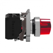  BOUTON TOURNANT LUMINEUX ROUGE 