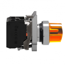  BOUTON TOURNANT LUMINEUX JAUNE 