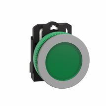  VOYANT FLUSH DEL O22 VERT 24V 