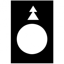  ETIQ 30X40MM NOI GAUCHE PV-GV 