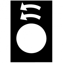  ETIQ 30X40MM NOI ROT GAUCHE GV 