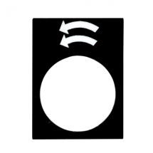  ETIQ 30X40MM NOI ROT GAUCHE GV 