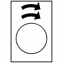  ETIQ 30X40MM BLC ROT DROITE GV 