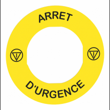  ETIQUETTE JAUNE ARRET D U 