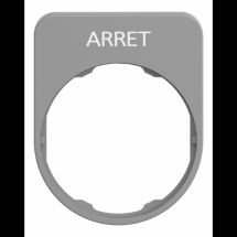  LEGEND PLATE WITH ARRET M 
