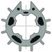  ROUE LT50 POUR TUBE DIAM 70 